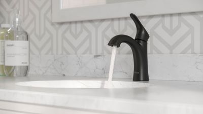 Pfister Matte Black Single Control Bathroom Faucet LG42-WR0B