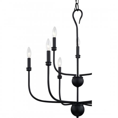 Quoizel BLA5027MBK Blanche Chandelier 9 lights matte black Chandelier