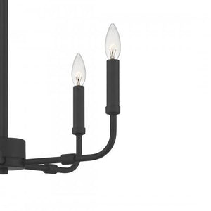 Quoizel ABR5018MBK Abner Chandelier  5 light matte black Chandelier