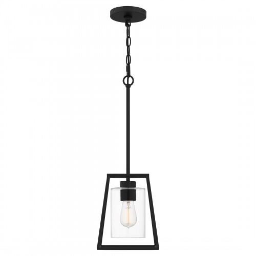 Quoizel PRC1508MBK Prescott Mini pendant 1 light matte black. Mini Pendant