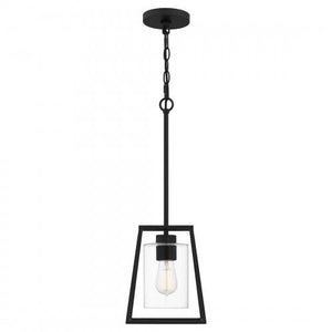 Quoizel PRC1508MBK Prescott Mini pendant 1 light matte black. Mini Pendant