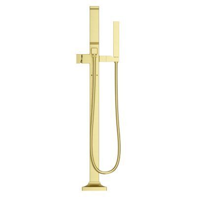 Pfister Brushed Gold Free-standing Tub Filler Without Handles LG6-1VRVBG