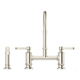Port Haven 2-Handle Kitchen Faucet with Side Spray in Polished Nickel