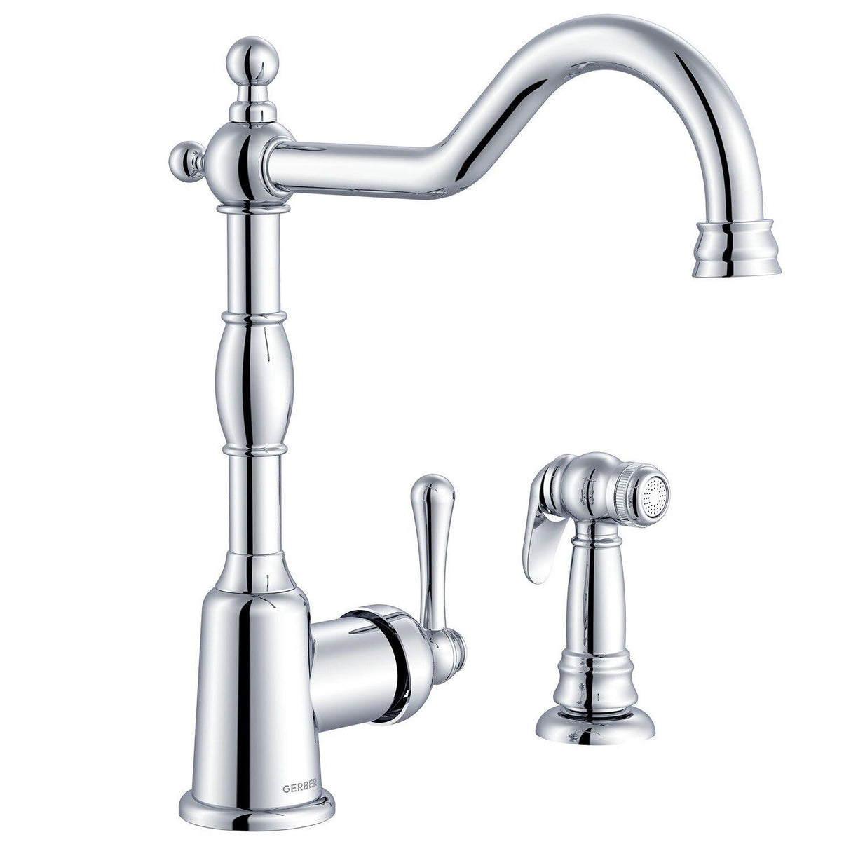 Gerber D401157BS Satin Black Opulence Single Handle Kitchen Faucet