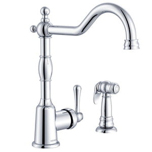 Gerber D401157BS Satin Black Opulence Single Handle Kitchen Faucet