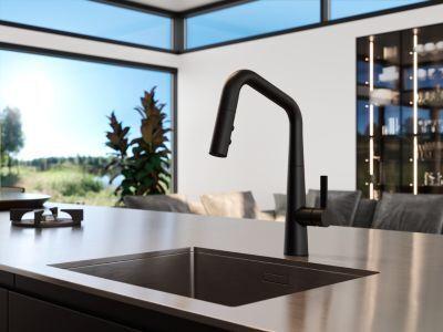 Pfister Matte Black 1-handle Pull-down Kitchen Faucet