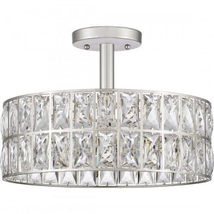 Quoizel QF4046PK Coffman Semi-flush mount 3 light polished nickel Semi-Flush Mount