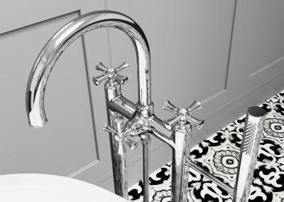 Pfister Polished Chrome Tisbury Free Standing Tub Filler LG6-1TBC