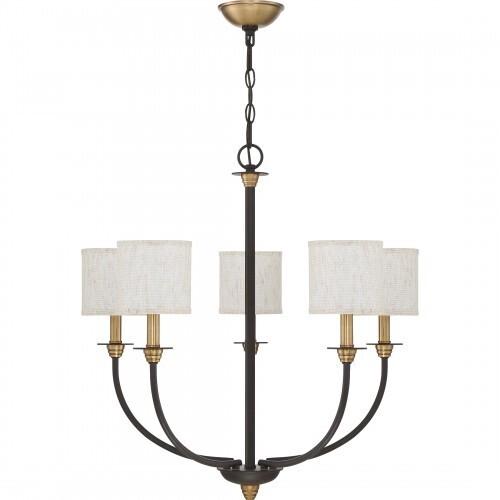 Quoizel ADY5005OZ Audley Chandelier 5 light old bronze Chandelier