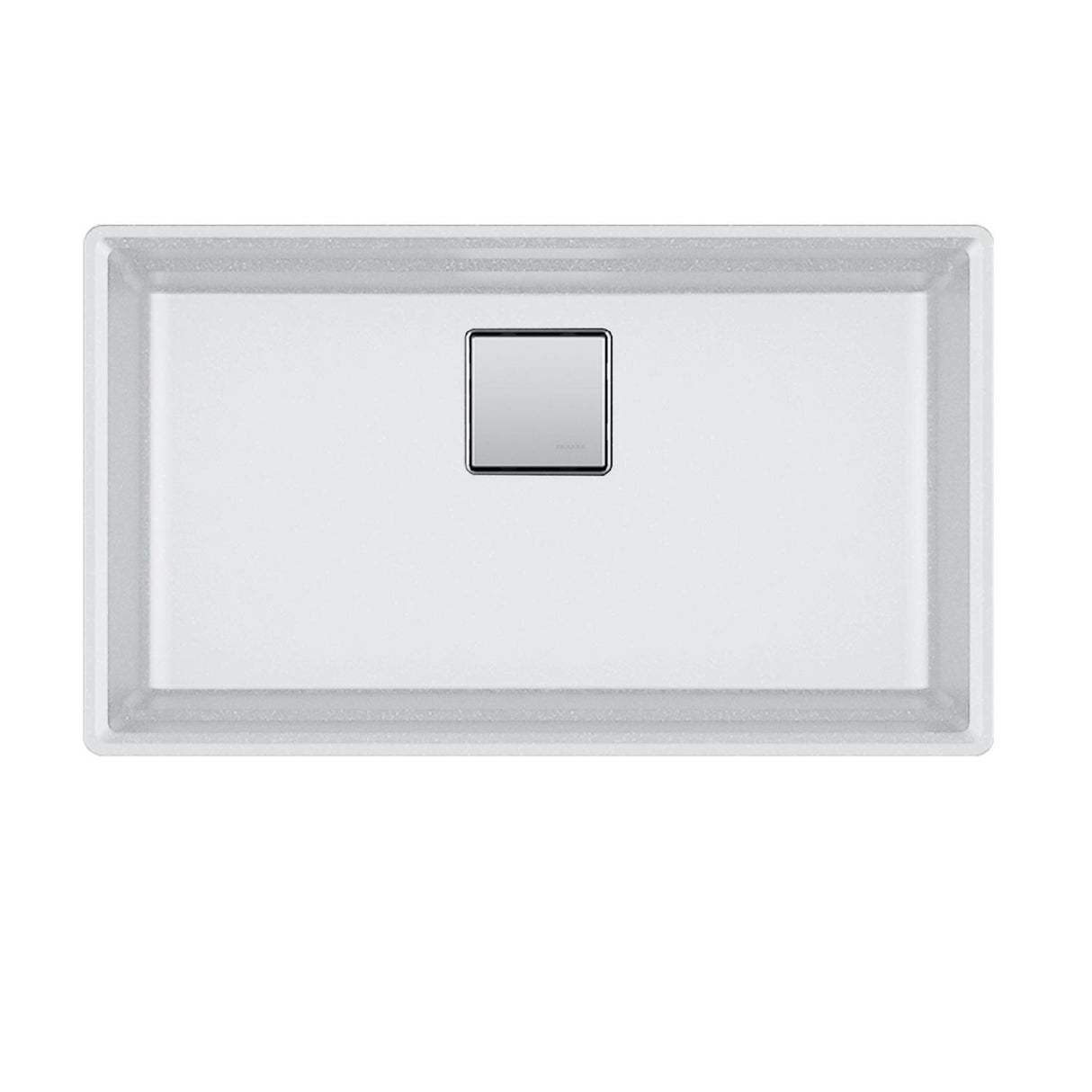 FRANKE PKG11031PWT Peak 32.0-in. x 18.8-in. Polar White Granite Undermount Single Bowl  Kitchen Sink - PKG11031PWT In Polar White