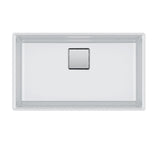 FRANKE PKG11031PWT Peak 32.0-in. x 18.8-in. Polar White Granite Undermount Single Bowl  Kitchen Sink - PKG11031PWT In Polar White