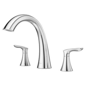 Pfister Polished Chrome Weller 3-hole Roman Tub, Trim Only RT6-5WRC