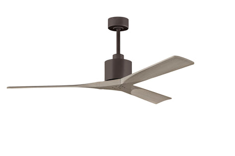Matthews Fan NK-TB-GA-60 Nan 6-speed ceiling fan in Textured Bronze finish with 60” solid gray ash tone wood blades