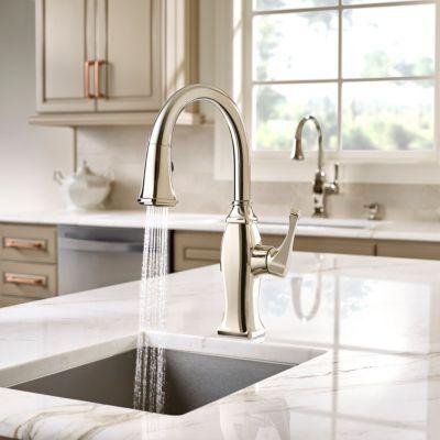 Polished Nickel Briarsfield 1-handle Pull Down Bar and Prep Faucet