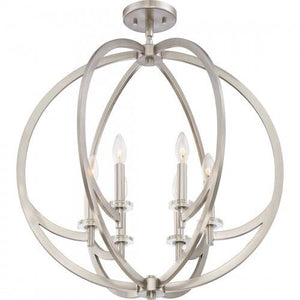 Quoizel ON1724BN Orion Semiflush mount 6 lights brushed nickel Semi-Flush Mount