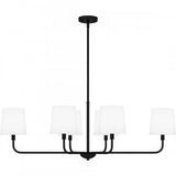 Quoizel GGR642MBK Gallagher Linear chandelier 6 lights matte black Island Light