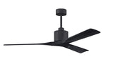 Matthews Fan NK-BK-BK-60 Nan 6-speed ceiling fan in Matte Black finish with 60” solid matte black wood blades