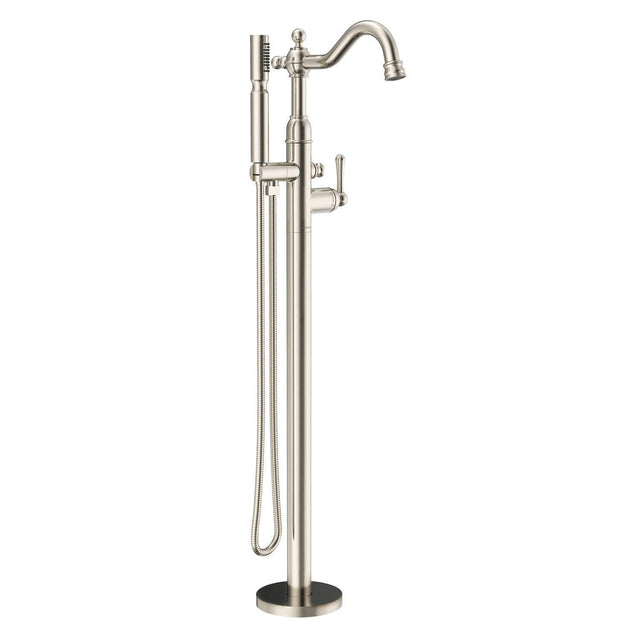 Gerber D300557BST Satin Black Traditional Floor Mount Tub Filler Trim Kit With HANDSH...