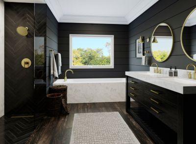 Pfister Brushed Gold Contempra 3-hole Roman Tub, Trim Only RT6-5NCBG