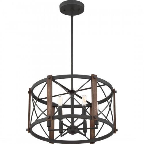 Quoizel BRO2820MK Baron Pendant 6 light marcado black Pendant