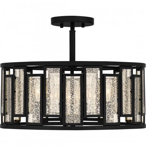 Quoizel QSF5600MBK Quoizel Semi-Flush Mount Semii  flush 4 lights matte black Semi-Flush Mount