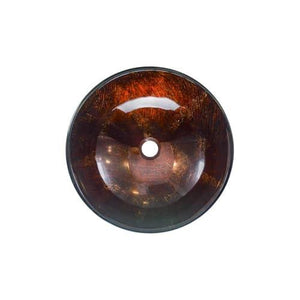 LENOVA GV-45 Above Counter Single Bowl Diameter: 16 VESSEL BATHROOM SINK Bathroom,Bathroom Sinks,Vessel Sinks, Lenova Glass Bathroom Sinks