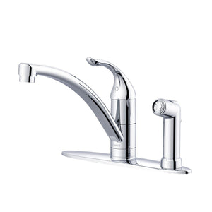 Gerber G0040015SS Stainless Steel Viper Single Handle Kitchen Faucet W/ Spray On DECK...