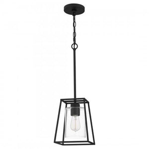 Quoizel PRC1508MBK Prescott Mini pendant 1 light matte black. Mini Pendant