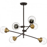 Quoizel TNC5006WT Trance 6 light chandelier western bronze Chandelier