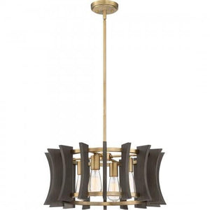 Quoizel QOP5196AB Cordelia Pendant  4 light aged brass Pendant