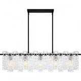 Quoizel PCCAS539MBK Caspian Linear chandelier 5 lights matte black Island Light