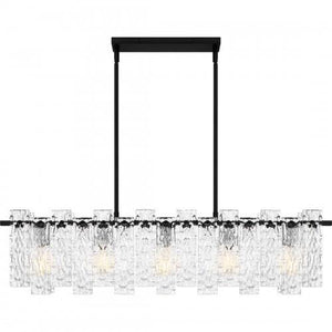 Quoizel PCCAS539MBK Caspian Linear chandelier 5 lights matte black Island Light