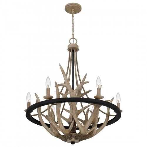 Quoizel JR5006EK Journey Chandelier earth black 6lts Chandelier