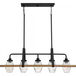 Quoizel GUI540GK Guilford Linear chandelier 5 light grey ash Island Light