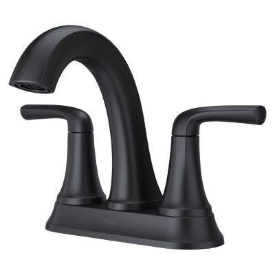 Pfister Matte Black 2-handle 4" Centerset Bathroom Faucet LG48-MCA0B
