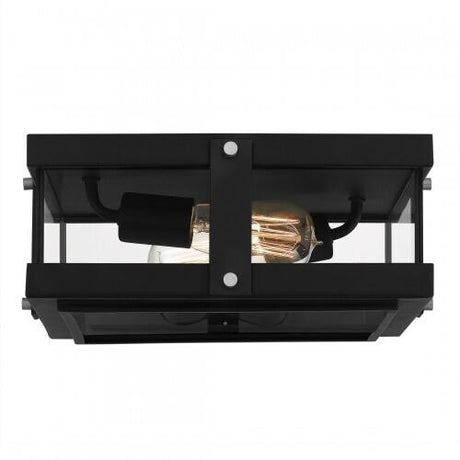 Quoizel QFL5347EK Beck Flushmount 2 lights earth black Flush Mount