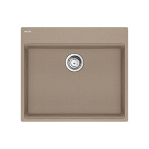 FRANKE MAG61023ADA-OYS-S Maris Topmount 25-in x 22-in Granite ADA Single Bowl Kitchen Sink in Oyster In Oyster