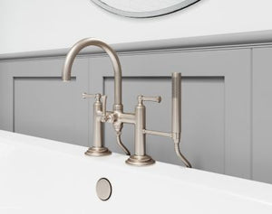 Pfister Brushed Nickel Tisbury Deck Mounted Tub Filler LG6-2TBK