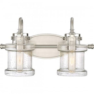 Quoizel DNY8602BN Danbury Vanity Bath Lighting, 2-Light, 200 Watts, Brushed Nickel (10" H x 16" W)