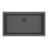 FRANKE MAG11029-SHG Maris Undermount 31-in x 17.81-in Granite Single Bowl Kitchen Sink in Stone Grey In Stone Grey
