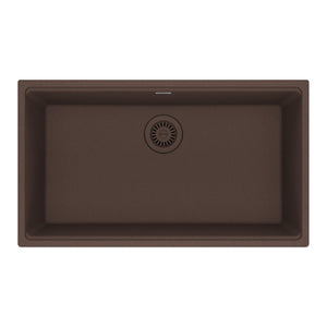 FRANKE MAG11029-MOC Maris Undermount 31-in x 17.81-in Granite Single Bowl Kitchen Sink in Mocha In Mocha
