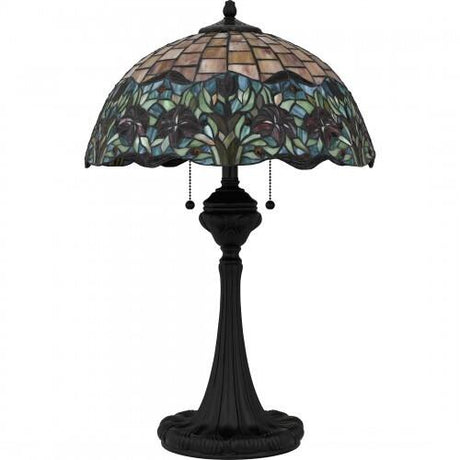 Quoizel TF16141MBK Tiffany Table lamp tiffany 3 lights matte black Table Lamp