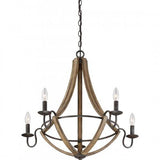 Quoizel SHR5005RK Shire 5 light chandleier rustic black Chandelier