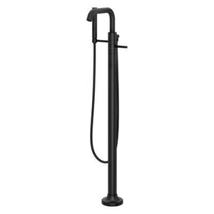 Pfister Matte Black 2-handle Tub Filler With Hand Shower LG6-1TNTB