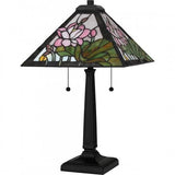 Quoizel TF16145MBK Tiffany Table lamp tiffany 2 lights matte black Table Lamp