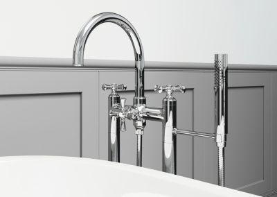 Pfister Polished Chrome Tisbury Free Standing Tub Filler LG6-1TBC