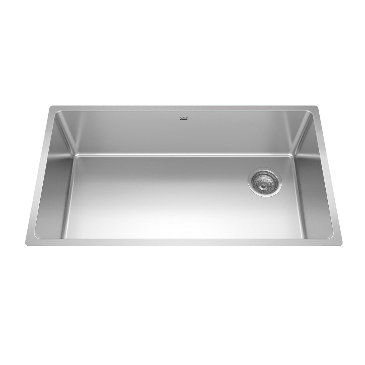 KINDRED BSU1832-9N-OW Brookmore 32.5-in LR x 18.2-in FB x 9-in DP Undermount Single Bowl Stainless Steel Sink In Commercial Satin Finish