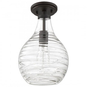 Quoizel QSF4019OZ Genie Semi flush mount 1 light old bronze Semi-Flush Mount