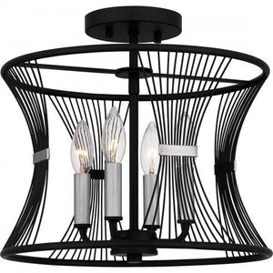 Quoizel LEI1714MBK Leiland Semi flush 4 lights matte black Semi-Flush Mount