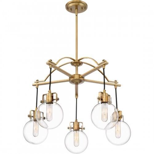 Quoizel SDL5005WS Sidwell 5 light chandelier weathered brass Chandelier